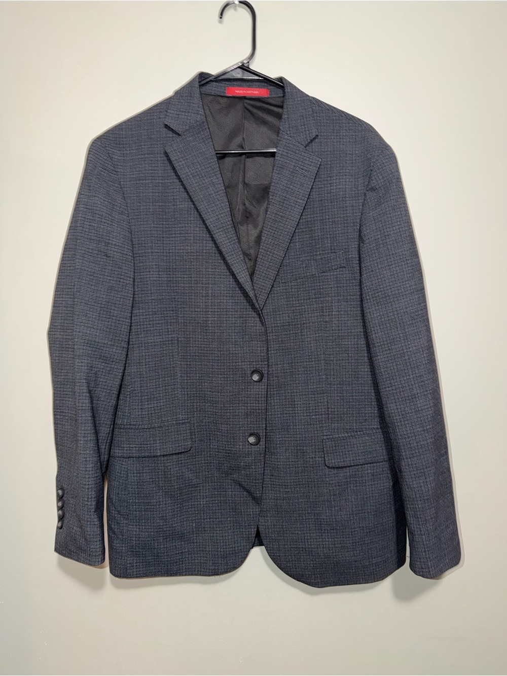 Awearness by Kenneth Cole Men’s Gray Check Sport Coat Blazer Large